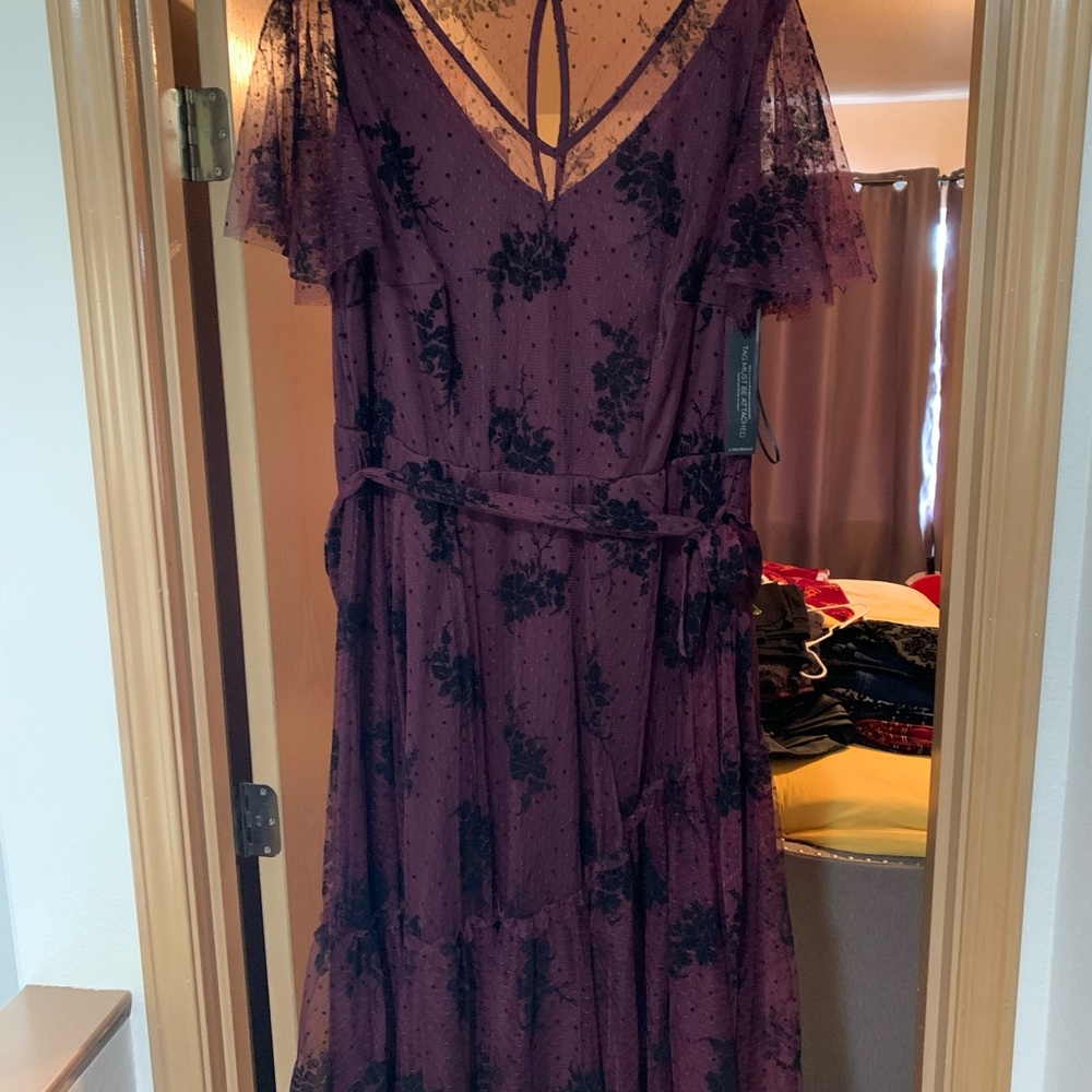 Lane Bryant size 16 NWT burgundy lace dress